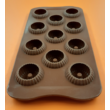 Szilikon csoki öntő forma 3D karikák 11 darabos 