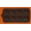 Szilikon csoki öntő gyémánt szív forma 8 darabos 