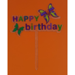 Happy Birthday színes beszúrható dísz