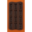 Szilikon csoki öntő forma húsvéti nyuszik 12 darabos 
