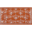 Polikarbonát csoki öntő forma táblás csoki csúcsos 3 darabos 