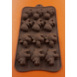 Szilikon csoki öntő forma dinók 12 darabos