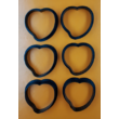 Tart forma szett 6 darabos műanyag szív