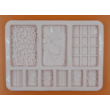 Szilikon csoki öntő forma táblás három minta 9 darabos