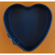 Mini kapcsos szív fekete tortaforma 11cm