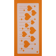 Stencil szívekkel