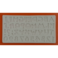 Szilikon forma mókás nyomtatott számok és betűk