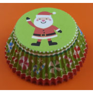 Karácsonyi muffin papír 100 darabos télapó
