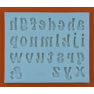 Szilikon forma nyomtatott kis betűk 15-19mm