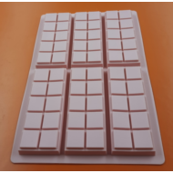 Szilikon csoki öntő forma táblás kocka 6 darabos