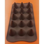 Szilikon csoki öntő kúp forma15 darabos 