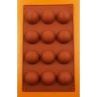 Félgömb 12 darabos szilikon sütőforma