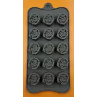 Szilikon csoki öntő forma részletes rózsa 15 darabos 