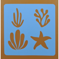 Stencil korallok és csillag