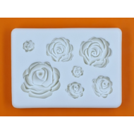 Szilikon forma 7 darabos rózsa