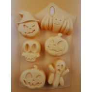 Halloween hat darabos vegyes szilikon sütőforma