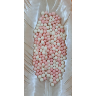 Cukor gyöngy mix fehér-rózsaszín 5mm