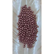 Cukor gyöngy metál rózsaszín 5mm