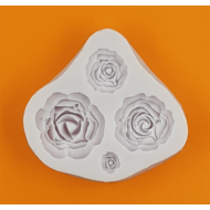 Szilikon forma 4 darabos rózsák