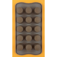 Szilikon csoki öntő forma praliné nagy 15 darabos 