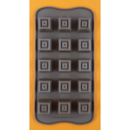 Szilikon csoki öntő forma kocka 15 darabos 