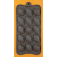 Szilikon csoki öntő forma kagylók 15 darabos 