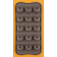 Szilikon csoki öntő forma félgömb 15 darabos 