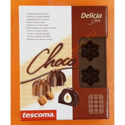 Szilikon tescoma csoki öntő forma tölthető 12 darabos 