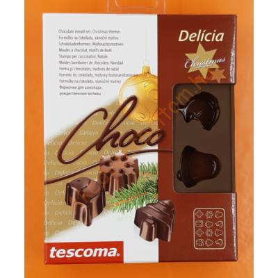 Szilikon tescoma csoki öntő forma karácsonyi 12 darabos 