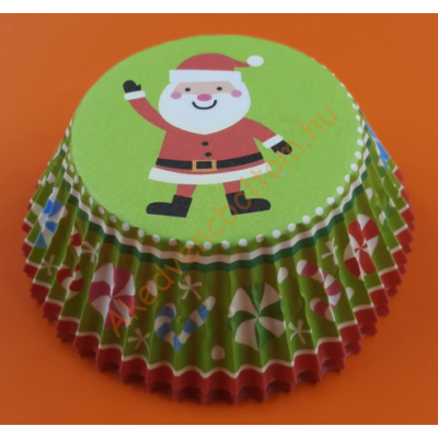 Karácsonyi muffin papír 100 darabos télapó