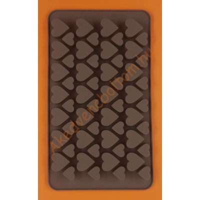 Szilikon csoki öntő forma szívek 56 darabos 