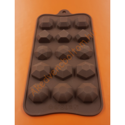 Szilikon csoki öntő ékkő forma 15 darabos 
