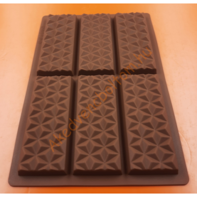 Szilikon csoki öntő forma táblás csoki 6 darabos