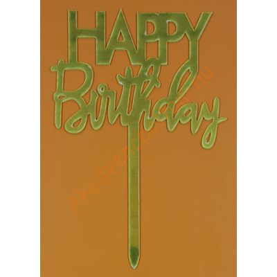 Happy Birthday arany beszúrható dísz