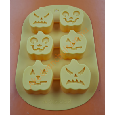 Halloween tökök hat részes szilikon sütőforma