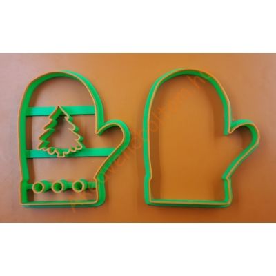 Karácsonyi kesztyű linzer kiszúró szett