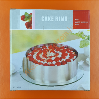 Állítható kerek 8cm magas tortaforma 16-30cm
